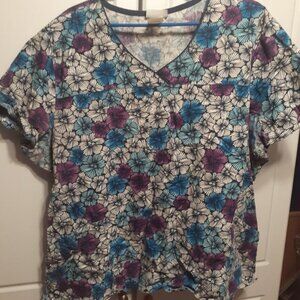 Floral Scrub Top